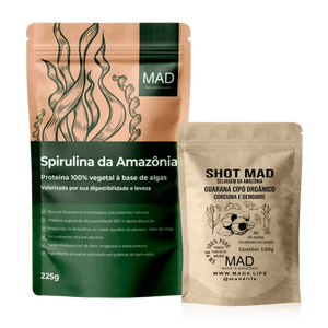 Kit Imunidade e Equilíbrio - Amazon Spirulina 225g + Shot Mad100gr - MAD