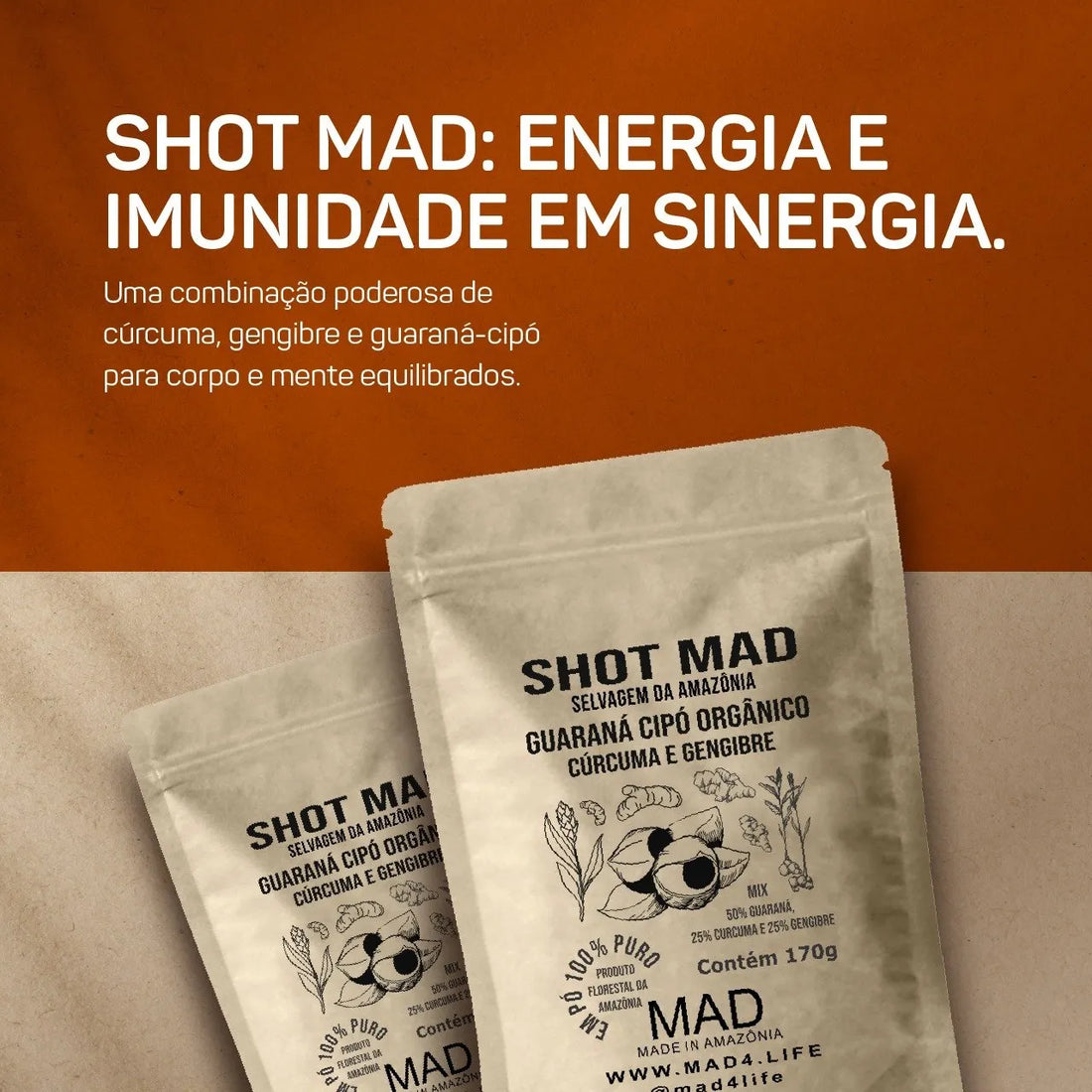 Desvende o Poder do Shot MAD: Cúrcuma, Gengibre Mangarataia e Guaraná para Blindar sua Imunidade e Potencializar seu Foco