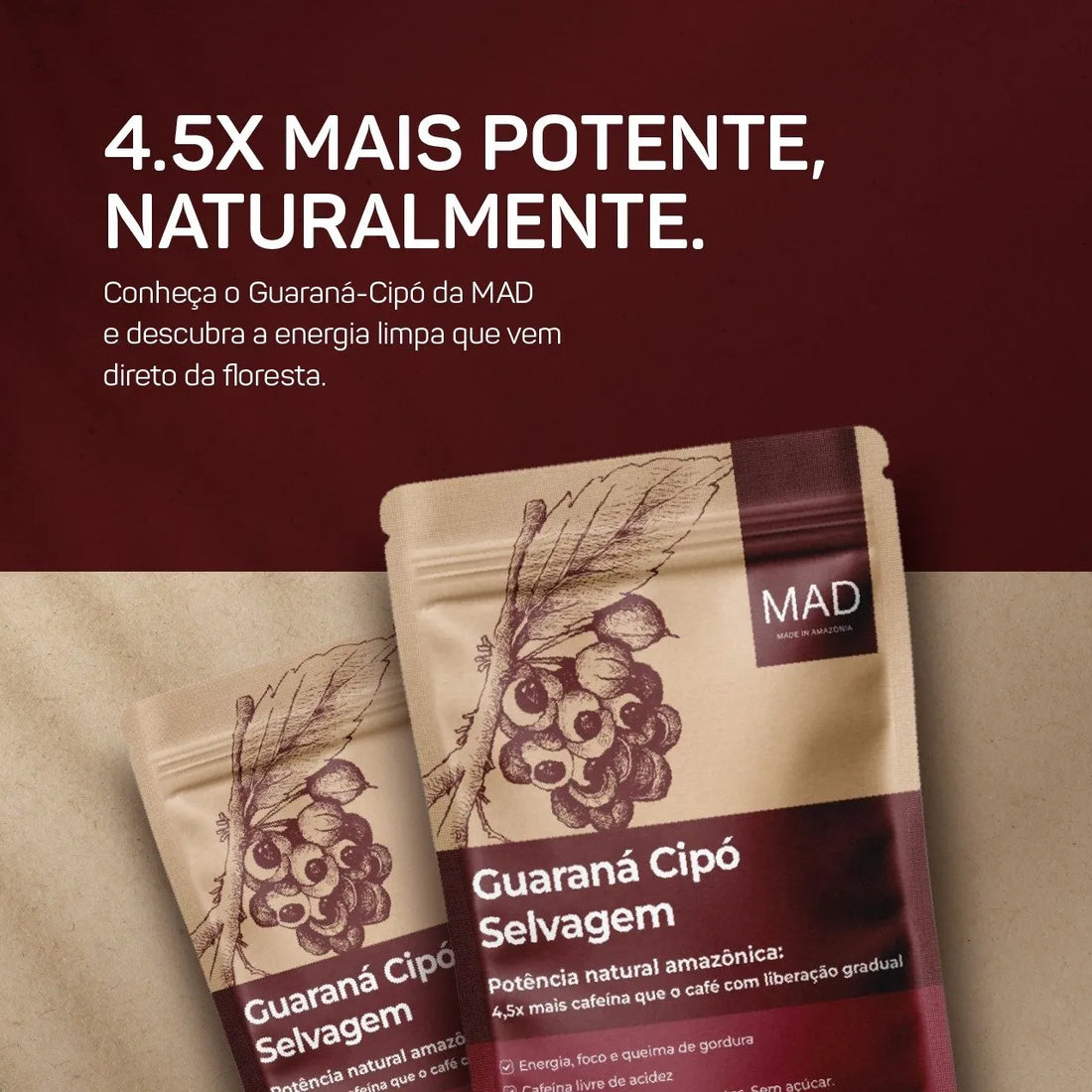 Por que o Guaraná Cipó da MAD é 4.5x Mais Potente que o Café: A Ciência da Energia Sustentada e Foco Sem Ansiedade