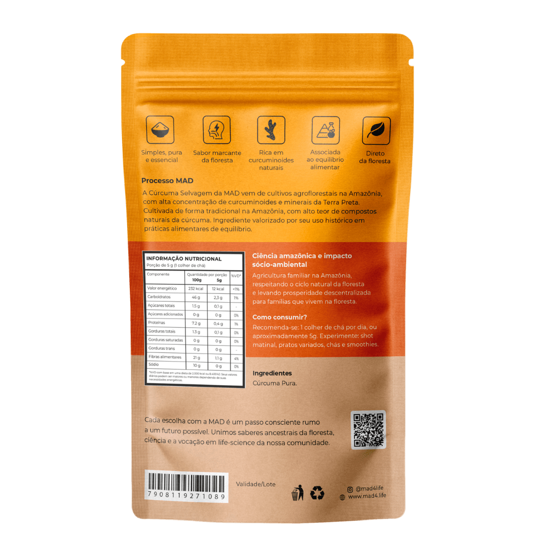 Cúrcuma Selvagem da Amazônia 45g – MAD