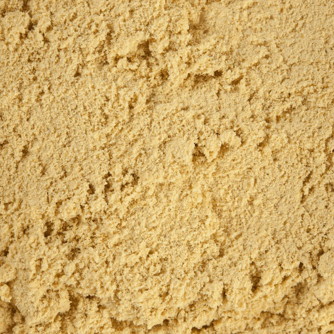 Textura do gengibre mangarataia em pó