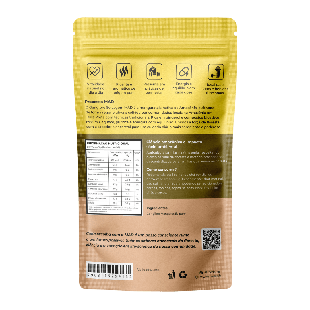 Gengibre Mangarataia Selvagem da Amazônia 45g – MAD