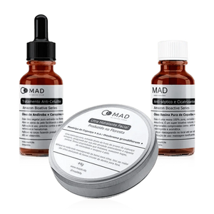Kit Vitalidade da Pele - Copaíba 30ml + Andiroba 30ml + Manteiga de Cupuaçu 44g Hidratante Facial MAD